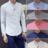 Shirt For Men's Cotton Soft Thin Shirts Slim Fit Luxury Long Sleeve Lapels Outwear Streetwear MartLion   