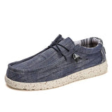 Classic Canvas Loafers Shoes Men's Breathable Flat Casual Mocassin Espadrilles zapatos de hombre MartLion blue D6088 40 CHINA