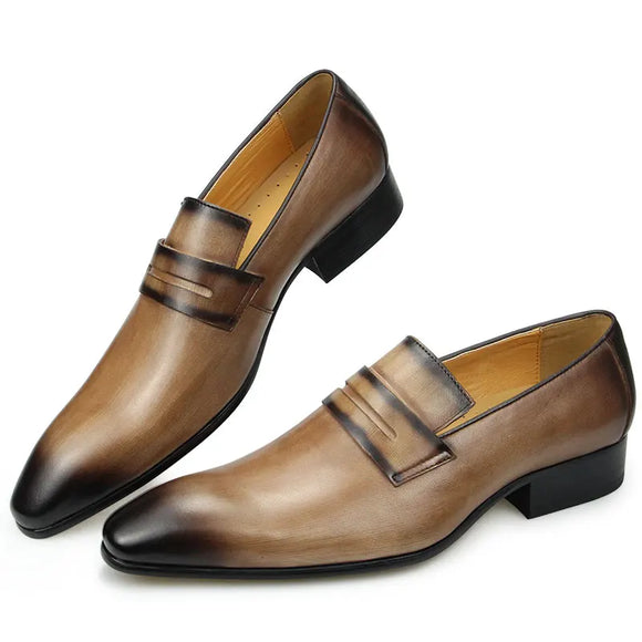  Men's Shoes Formal Casual Loafer Vintage Office DressParty Genuine Leather MartLion - Mart Lion