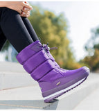 Winter thick women's snow boots Warm Plush Mid-calf Boots Non slip Waterproof Platform Snow Boot Casual Female White shoes MartLion
