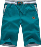 Casual Shorts Soft Sweatpants men's Breathable Clothing Twill Pants Elastic Summer Clothes Drawstring Mart Lion Atrovirens 30 