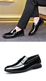 High-class Men's Casual Shoes Genuine Leather Spring Gentleman Patent Dress Shoes Hot Cool Black Slip-on Loafers Mart Lion   