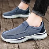 Men's casual shoes Summer canvas Slip-on breathable casual outdoor large walking sneakers MartLion   