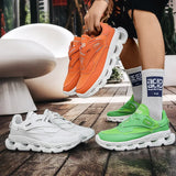 Orange Platform Sneakers Men's Breathable Low Designers Shoes Hook Loop Hip-hop zapatillas de hombre MartLion   