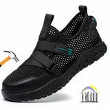  work shoes breathable safety work sneakers working summer anti-puncture men's light safe shoes MartLion - Mart Lion