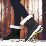 Winter Women Snow Boots Female Outdoor Boots Concise Boots Waterproof Plush Ladies Cotton-padded Shoes MartLion   