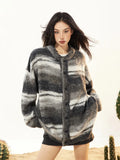 Women Striped Sweater Elastic Long Sleeve Casual Pullovers Harajuku Patchwork Knitted Warm Top Women Autumn Winter MartLion Gray M 