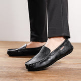  Super Soft Men's Loafers Genuine Leather Casual Shoes Classic Moccasins Light Boat Footwear Mart Lion - Mart Lion