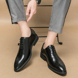 Mens Leather Shoes High Men's Shoes Oxford Wedding Men Dress Leather Shoes Gentleman Office Man Shoe MartLion