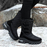 Women's Boots Anti-slip Waterproof Winter Snow Outdoor Thick Bottom Winter Shoes Thick Plush Medium Platform MartLion   