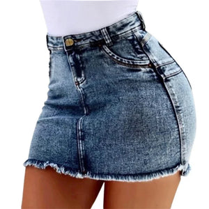 Summer  Waist Women Mini Skirt Casual Whitish Ultra-short Half-body Dres MartLion   