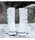 Women's Boots Anti-slip Waterproof Winter Snow Outdoor Thick Bottom Winter Shoes Thick Plush Medium Platform MartLion   