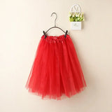 Women Summer Vintage Tulle Skirt Adult Fancy Ballet Dancewear Party Costume Ball Gown Mini Skirt MartLion Red One Size 