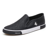 Men's Leather Shoes Flat Heel Low Top Slip-on Breathable Trendy All-match Spring and Autumn Main Push MartLion black 45 