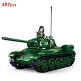 Military ww2 Cannon Assault Armored Vehicle Battle Tank Car Truck Army Weapon Building Blocks Sets  Model King Kids Toys Gift Mart Lion   