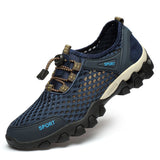 Breathable Hiking Shoes Men's Non-slip Outdoor Trekking Sneakers Rock Climbing Footwear Sports Quick-dry Aqua Fishing Mart Lion blue hiking shoes 39 