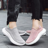 Soft-sole Walking Men's Shoes Lightweight Casual Sneakers Breathable Slip on Loafers Unisex Women MartLion   