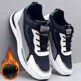 Casual Shoes Men's Sneakers Sport Durable Outsole Running Mesh Breathable Zapatillas Mart Lion Black PU Plush 39 