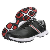 Men's Golf Shoes Waterproof Golf Sneakers Outdoor Golfing Spikes Shoes Jogging Walking Mart Lion HeiHong-6 8 