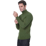  Men's Turtleneck Sweater Casual Knitted Sweater Warm Fitness Pullovers Tops MartLion - Mart Lion