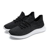 Men's Casual Shoes Lightweight Soft Breathable Vulcanized Outdoor Breathable Mesh Sports Zapatillas MartLion Black 39 
