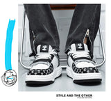 Printed Platform Sneakers Men's Leather Casual Brand Unisex Zapatillas De Hombre MartLion   