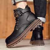 Golden Sapling Work Boots Leather Men's Casual Shoes Leather Tooling Boot Classics Punk Style Men Leisure Shoe MartLion