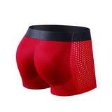 Nylon Ice Silk Men's Underwear Breathable Thickened Panties Buttocks Fake Butt Padded Butt Enhancer Booty Underpants MartLion   