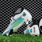Men's Soccer Shoes High Ankle Soccer Boots Futsal Outdoor Anti-slip Grass Training Soccer Sneakers  Football Shoes MartLion   