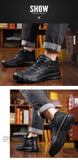  Genuine Leather Men's Boots Winter Waterproof Ankle Men's Outdoor Working Snow Shoes zapatos de hombre MartLion - Mart Lion