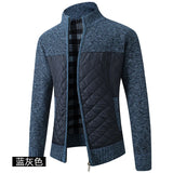 Knitted Cardigan Coat in and Winter Version of Slim Fit and Trendy Sweater MartLion 8835 blue-gray L 