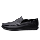 Men Loafers Slip On Leather Men Casual Shoes  Footwear Flats Moccasins MartLion   