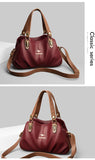 Luxury Soft Leather Handbags Designer Retro Crossbody Bags Women Large Capacity Ladies Shoulder Messenger Sac Mart Lion   
