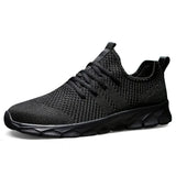 Casual Breathable Mesh Running Shoes Trendy Classic Designer Shoes Men's Non-slip Light Sneakers Unisex MartLion black 36 