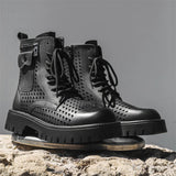 Men's English Style Thick Sole Design Men Boots  Layer Leather Casual Boots