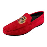 Red Embroidered Shoes Men's Breathable Loafers Flats Slip-on Casual Zapatos Hombre MartLion red ZR25 38 