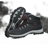 Men's Boots Waterproof Leather Sneakers Super Warm Military Outdoor Hiking Winter Work Shoes Mart Lion   