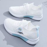 Breathable Flats with Soft Soles Women's Casual Spring/Autumn sneakers Mart Lion F58 White Blue 35 