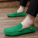 Suede Leather Penny Peas Loafers Men's Women Boys Driving Shoes Moccasins Slip on Flats Designer Loafers Pink MartLion   