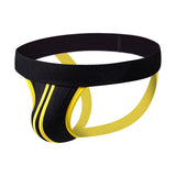 Men's Underwear Briefs Athletic Jock Strap Supporter Gay Men's Jockstraps Solid 9 Colors MartLion BP166-yellow L 1pc