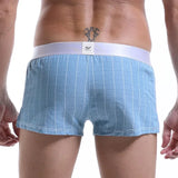 Men Cotton Boxers Shorts Loose Multicolor Male Plaid Underwear MartLion   