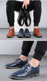 Men's Casual Leather Shoes Lace-up Hollow Breathable Driving Flats Outdoor Sports Mart Lion   