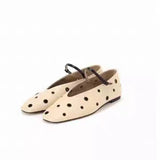 Spring Autumn Women Flats Square Toe Shoes Genuine Leather Shoes Mary Janes Low Heel Ladies MartLion   