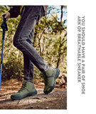 Hiking Boots Men's Waterproof High Top Trekking Leather Outdoor Outdoor Shoes Mart Lion   