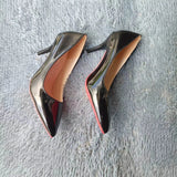 Women's Shoes Heeled Pumps Stiletto Heels Red Sole Pointed Toe Elegant Wedding Dress Office MartLion   