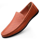 Super Soft Men&'s Moccasins Slip Loafers Flats Casual Footwear Microfiber Leather Shoes Mart Lion Red brown 2 38 