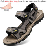 Summer Hook Loop Open Toe Sandals For Men's Outdoor Trekking Beach Shoes Non-Slip MartLion Coffee 48 