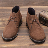 Suede Desert Boots Brand Men's Leather Ankle Retro Casual MartLion   