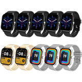 Smart Watch Android Phone 1.83" Color Screen Full Touch Dial Smart Watch Bluetooth Call Smart Watch Men's For XIaomi MartLion 5Bk3Grey2Gold 1.44 Inch 