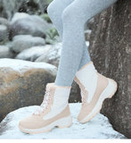 Women's Winter Boots Thick Sole Sloping Heel Ankle Outdoor Light Plush Warm Cotton Shoes MartLion   